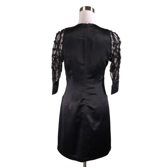 MaxMara Party silk and mesh black dress, size Large - Picture 3 of 10